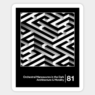 OMD - Architecture & Morality / Minimal Style Graphic Artwork Design Sticker